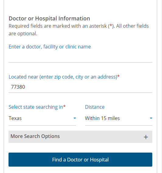 How can I find a provider in my Blue Cross Blue Shield (BCBSTX) network?